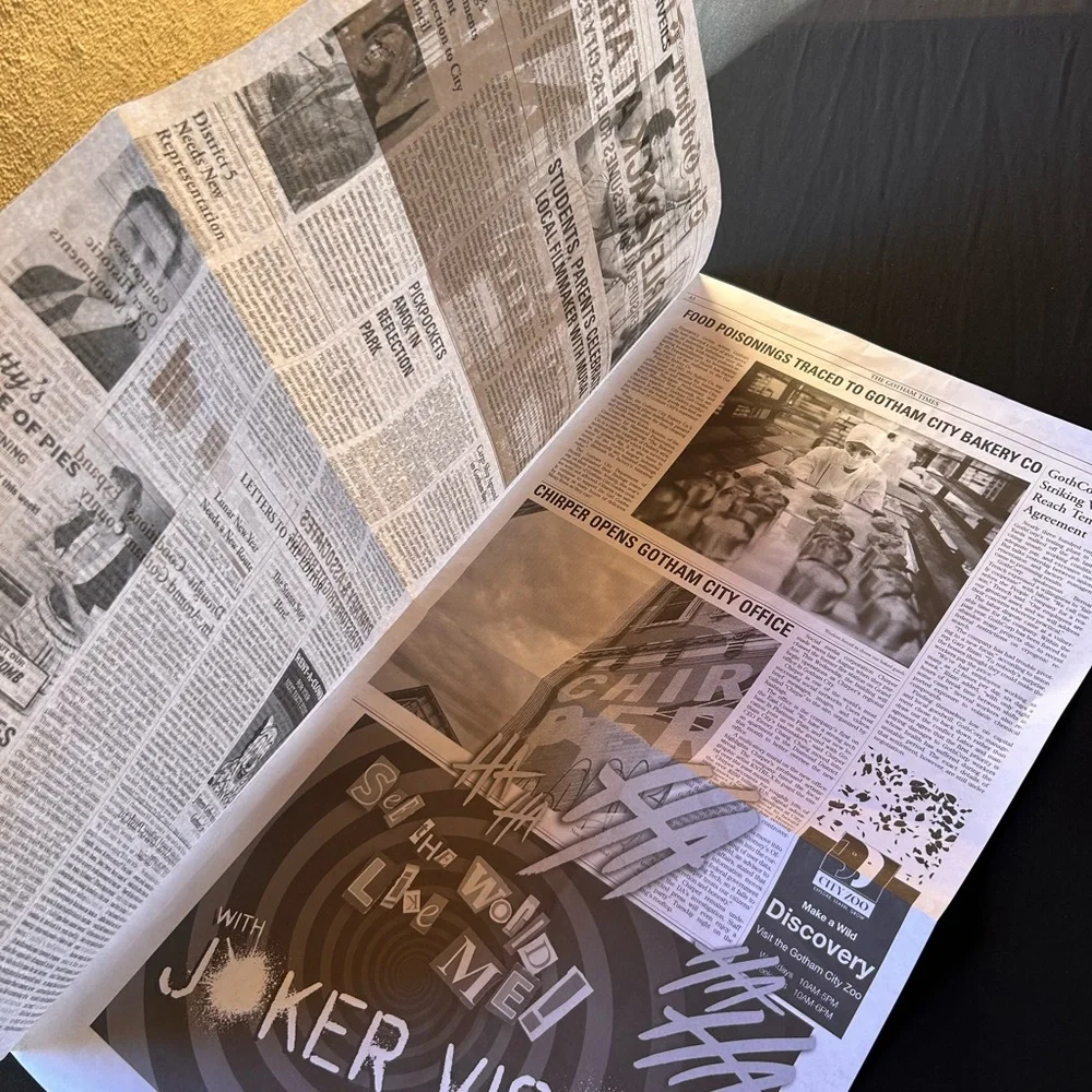 SDCC 2023 Gotham Times Batman Harley Quinn Newspaper Promo - Picture 4 of 5